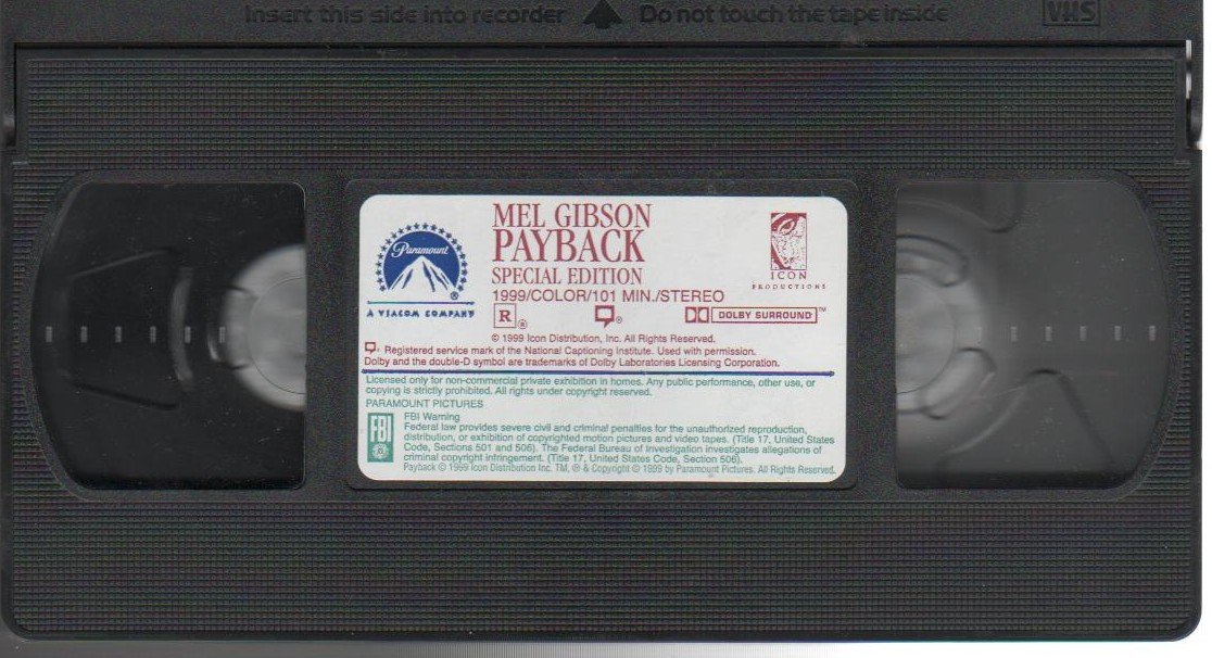 Payback (VHS, Special Edition)