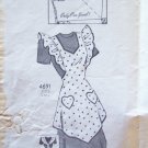 Vintage 30’s Anne Adams 4691 Full Bib Apron Pattern Heart Pockets