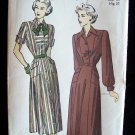 Vintage 40s Advance 4883 Shirtwaist Dress Pattern Size 16