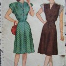 Vintage 1940s Simplicity 1541 Shoulder Yoke Day Dress Pattern Size 14