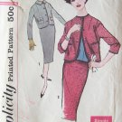 Vintage 1958 Simplicity 2637 Slim Skirt Box Jacket Suit Dress Pattern Size 12