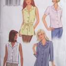Butterick 3848 Button Front Tunic Top Pattern Short or Sleeveless Uncut Size 14-18