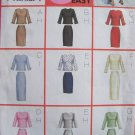 Butterick 6870 Long Sleeve Princess Seam Top Straight Evening or Short Skirt Pattern Uncut 14-18