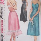 Vintage 1953 Simplicity 4470 Lingerie Full Long Slip and Half Pattern Size 18 Bust 36