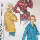 Vintage 50’s Simplicity 2273 Lightweight Casual Fall Winter Jacket Pattern Size 16 Bust 36