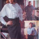 Vogue 8723 Sport Front Button Shirt Pattern Jabot Yoke or Pocket Uncut Size 18-22