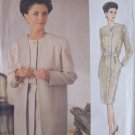 Vogue Woman 8756 Long Sleeve Collarless Dress and Jacket Pattern Uncut Size 20-24