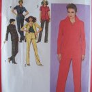 Vintage 80s Simplicity 9479 Straight Leg Pants Shirt Jacket Pattern Uncut Size 22.5-24.5