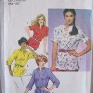 Vintage 80s Simplicity 9495 Pullover Tunic Top Pattern Standing Collar Raglan Sleeve Size 22.5-24.5