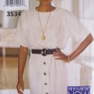 Butterick 3534 See & Sew Pullover Dress Pattern Round Neck Loose Fit Uncut Size 18-22