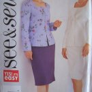 Butterick 3691 See & Sew Princess Seam Zip Front Jacket Straight Skirt Pattern Uncut Size 20-24