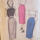 Vintage 50s Advance 6256 Slim Skirt Pencil Pattern High Waist Size 24 Waist