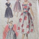 Vintage 50s Advance 5736 Scoop Neck Summer Dress Pattern Full Skirt Size 12 B30