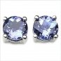 Windsor Sterling SS ROUND TANZANITE STUDS - 5MM