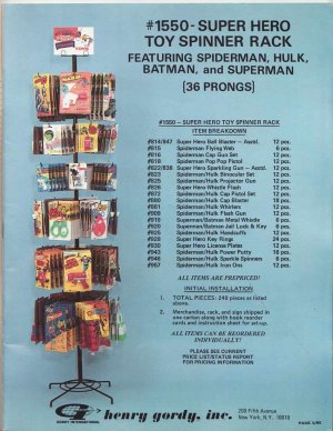 1980 Gordy Toys Catalog Spider-Man Hulk Gatchaman
