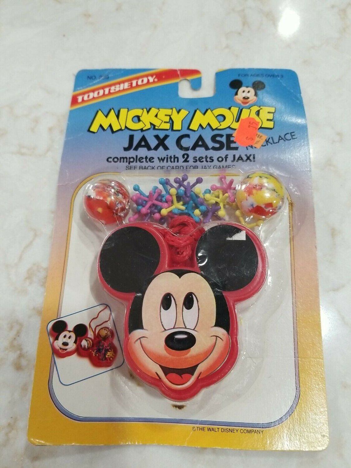 Vintage 1990 Tootsie Toys Mickey Mouse Jax Case Toys Game Walt Disney World