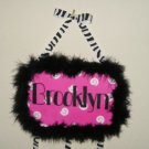 SASSY! Pink, black, and white hair bow holder