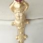 14k Gold French Classical Cherub with Pink Topaz Earrings
