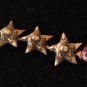 18k Rose Gold Vermeil Triple French Star with Ruby & Amber Necklace