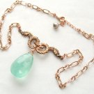 18k Rose Gold Vermeil French Acanthus & Fluorite Necklace