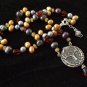 Sterling Silver Deer Stag Medallion with Pearl & Citrine Necklace