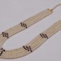 Five lines mala with ruby and emarald stone beeds