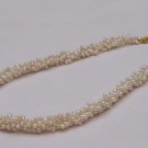 Pearls Chain with Rice Shape Twisted Pearls of 3 lines