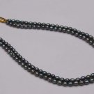 Pearls Chain with Oval Shaped Black Pearls