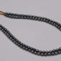 Pearls Chain with Oval Shaped Black Pearls
