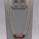 Pearls Pendant Set with Corals, Pearls & Earrings