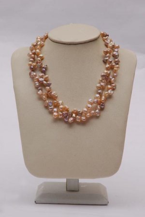 Pearls String with Uneven Shaped Multicolored Pearls