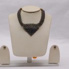 Pearl Choker Set with Black Pearls Made of Jelly Work