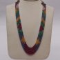Multicolored Chain with Real Stone Beeds Ruby, Emerald.