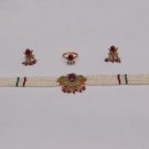 Choker Pendant Set with Emerald & Ruby Stones, Tops
