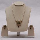 Pendant Set with Ruby, Emerald & American Diamond, Tops