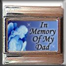 IN MEMORY OF DAD GUARDIAN ANGEL ITALIAN CHARM
