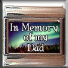 IN MEMORY OF DAD AURORA LIGHTS ITALIAN CHARM