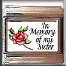 IN MEMORY OF MY SISTER RED ROSE ITALIAN CHARM