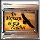 IN MEMORY OF BROTHER EAGLE SUNSET ITALIAN CHARM