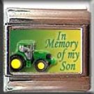 IN MEMORY OF SON TRACTOR ITALIAN CHARM CHARMS