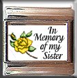 IN MEMORY OF SISTER YELLOW ROSE BUD ITALIAN CHARM