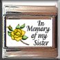 IN MEMORY OF SISTER YELLOW ROSE BUD ITALIAN CHARM