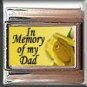 IN MEMORY OF DAD YELLOW ROSE ITALIAN CHARM