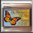 IN MEMORY OF SISTER BUTTERFLY ITALIAN CHARM CHARMS