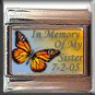 IN MEMORY OF SISTER BUTTERFLY ITALIAN CHARM CHARMS