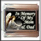 IN MEMORY OF MOM AND DAD ITALIAN CHARM CHARMS