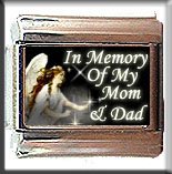 IN MEMORY OF MOM AND DAD ITALIAN CHARM CHARMS