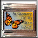 IN MEMORY OF MOM BUTTERFLY ITALIAN CHARM