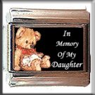 IN MEMORY OF DAUGHTER TEDDYBEAR ITALIAN CHARM