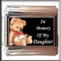 IN MEMORY OF DAUGHTER TEDDYBEAR ITALIAN CHARM